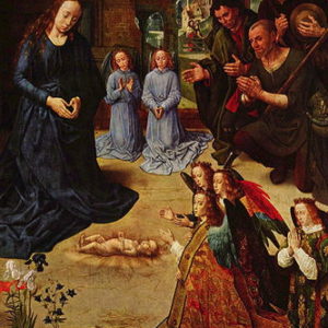 Hugo van der Goes (1476-1478): Nativité (détail)