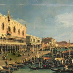 Canaletto (1742), Vue du Môle de Venise (photo S. Stabile)